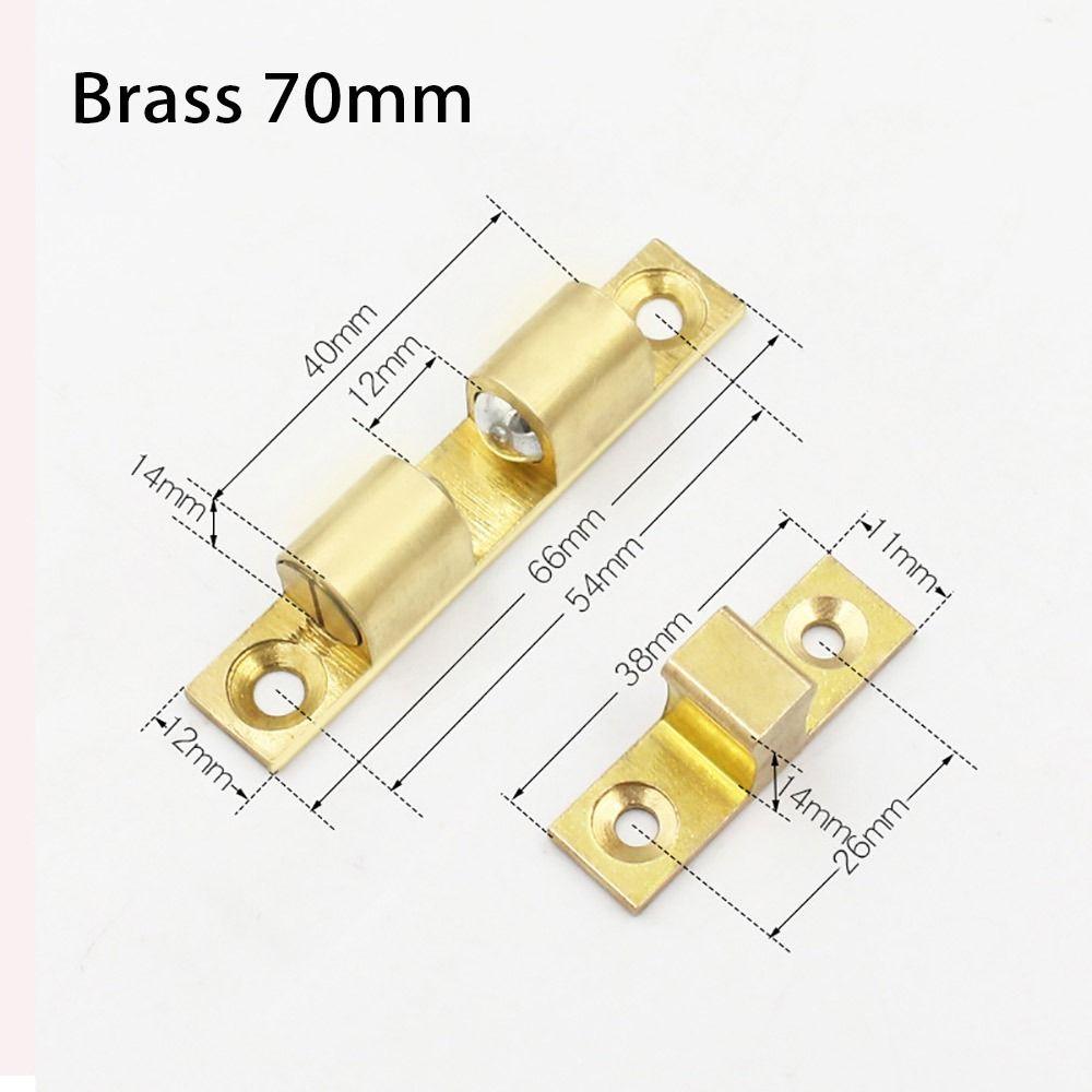 1Pcs Brass Copper Bead Lock Closet Tension Latch  for Furniture Cupboard Cabinet Door