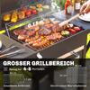 Charcoal Grill With Lid BBQ Smoker Grill With 2 Side Tables Large Grilling Area Grill Rack Thermometer Wheels