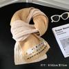 Милый маленький вязаный шарф из хлопковой пряжи для женщин, теплый осенью и зимой, утолщенный и морозостойкий, корейская атмосфера, шарф-шаль