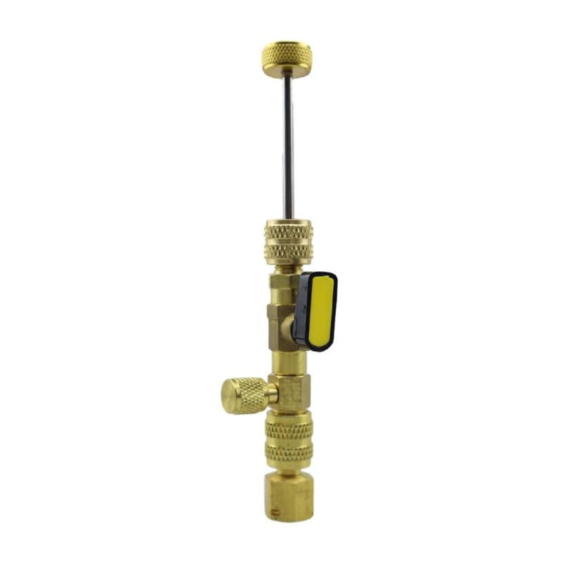 Valves Cores Remover Tool with Hex Bit Adapter Valves Cores HVAC Service Wrench Set for Air Conditioner Equipment Repair
