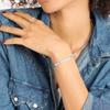 Metal Titanium Steel Bracelet Elegant Rhinestone Bracelet Luxury Cuban Zirconia Necklace  Gifts