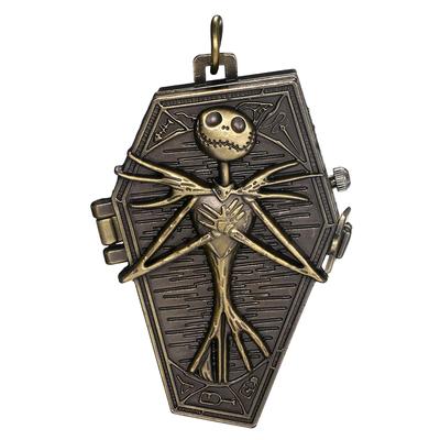 JEWELRYWE Череп Череп Карманные часы Антикварный замок карманные часы кулон ожерелье часы на день рождения годовщина рождественский подарок бронза косплей Хэллоуин