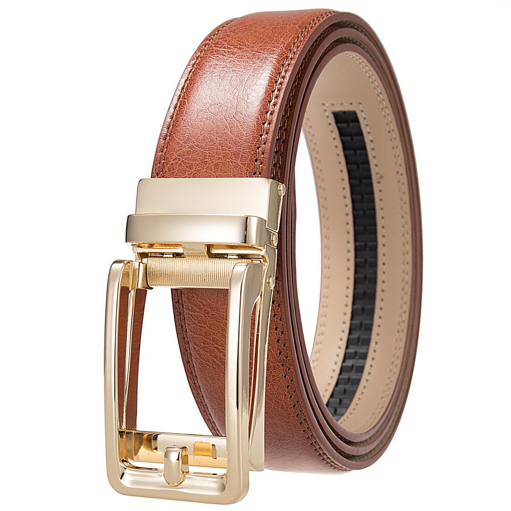 1 шт. Мужской ремень с автоматической пряжкой, модный деловой ремень из коровьей кожи, ремень Ly36-3 3315-1