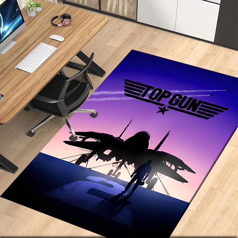 Top Gun Printed Carpetrugfor Office Chair Living Room Bedroom Kitchen Room Decor Gifts