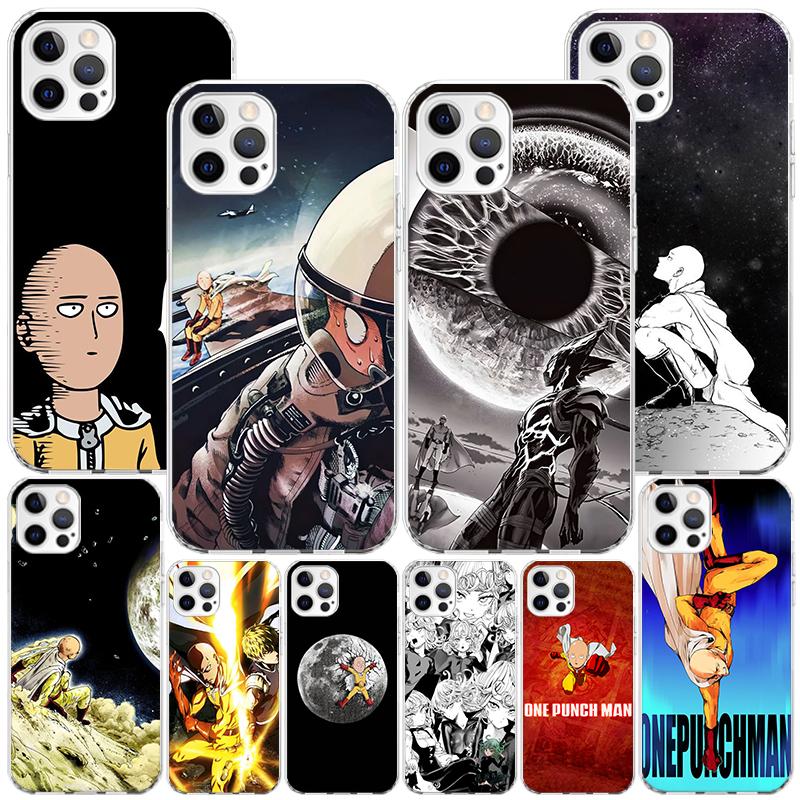 Чехол для телефона с аниме One-Punch Man для iPhone 17 Air 16 Pro Max 16E 15 + 14 Plus 11 12 13 Mini 7 8 SE Подарок Печатная крышка Fundas 17 Air