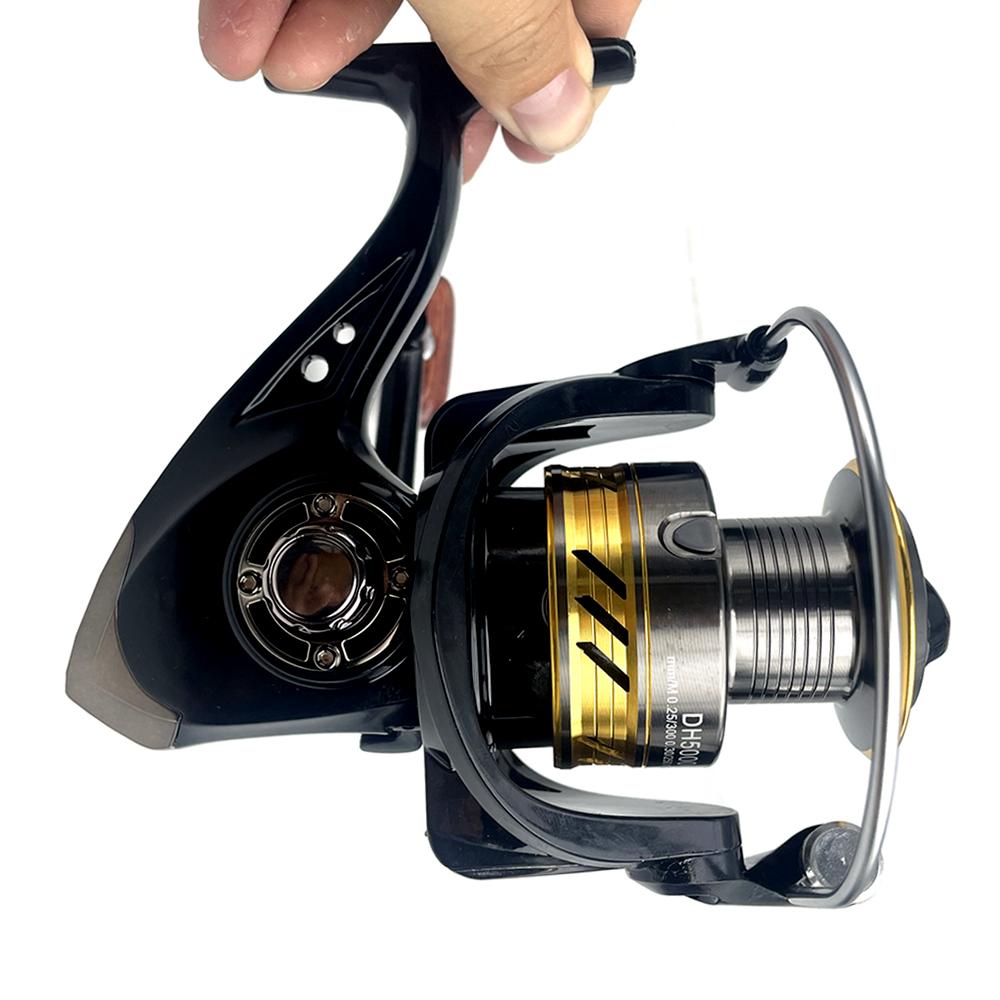 Рыболовные катушки серии DH2000-DH7000 5.2:1 прочная металлическая шестерня с плавной намоткой 17-22 фунта, спиннинговая рыболовная катушка для всех водоемов