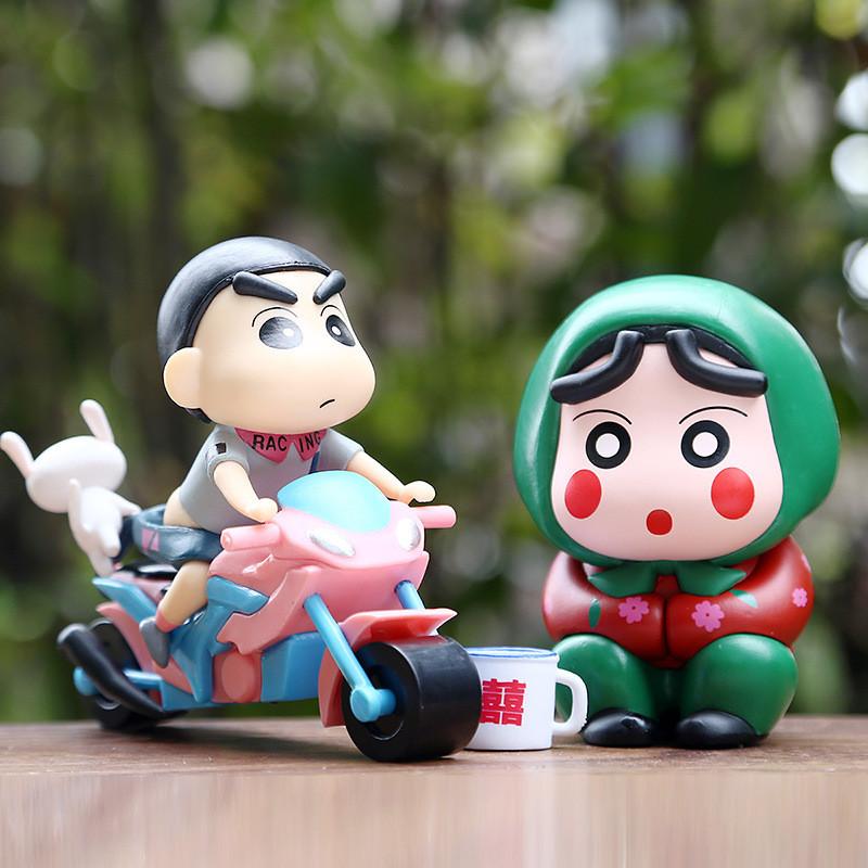Креативная ПВХ фигурка мотоциклиста Шинноске, милая, необычная настольная декорация, идея для подарка