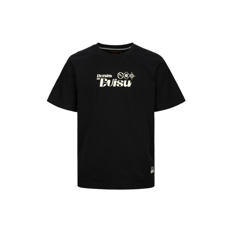 Evisu Мужская футболка с коротким рукавом и цветочным принтом Big M And Family Топы 2ESHTM4TS1070XXCT