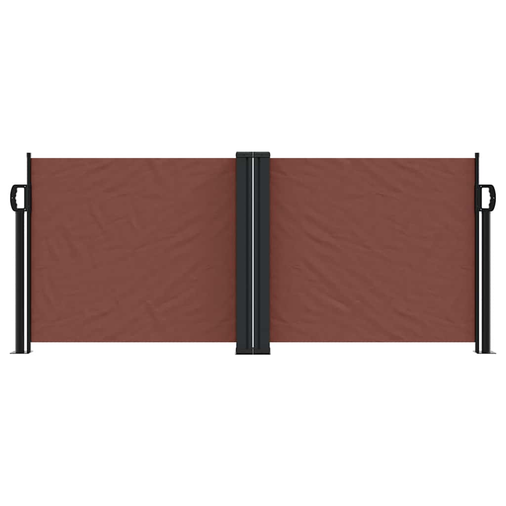 Retractable Side Awning Brown 100 x 1000 cm