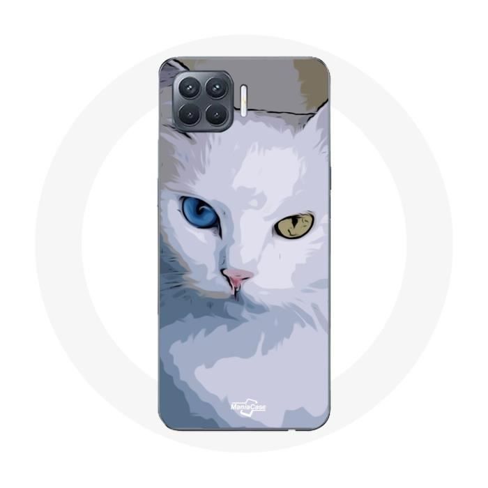 Coque pour Oppo A93 Turc de van Chat oeil bleu et oeil jaune