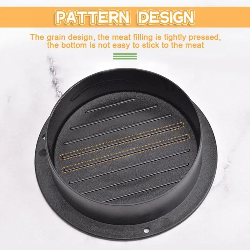 Пресс для котлет для гамбургеров, Форма круглая из ПП, Антипригарная, Для фаршированных котлет, Пресс-форма для говяжьих пирогов на гриле, Кухонные принадлежности