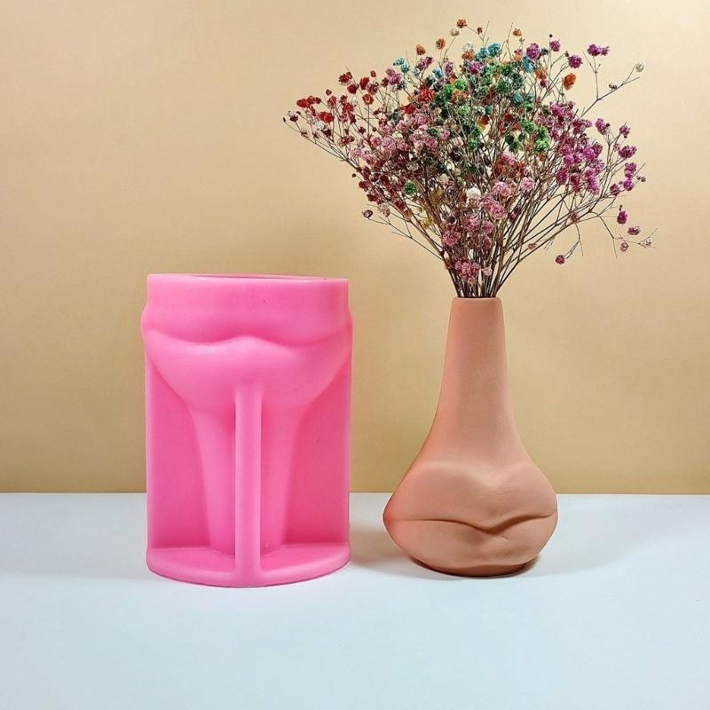 Big Mouth Vase Resin Molds Succulent Plant Flowerpot Silicone Mould Concrete Cement Gypsum Mold DIYs Crafts Home Decors