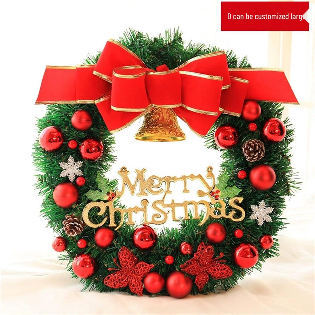 Christmas Wreath Decorations: 30/40/50/60CM Hanging Ornaments for Door
