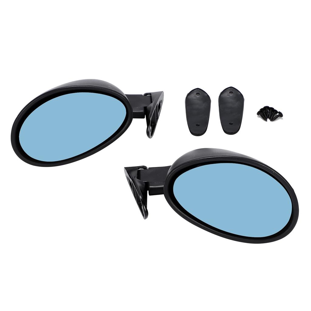 Californian Blue F1 Vitaloni Style Universal Left and Right Aftermarket Door Side Exterior Parts for Retro Cafe Racer and Classic Motorcycles Mirrors,