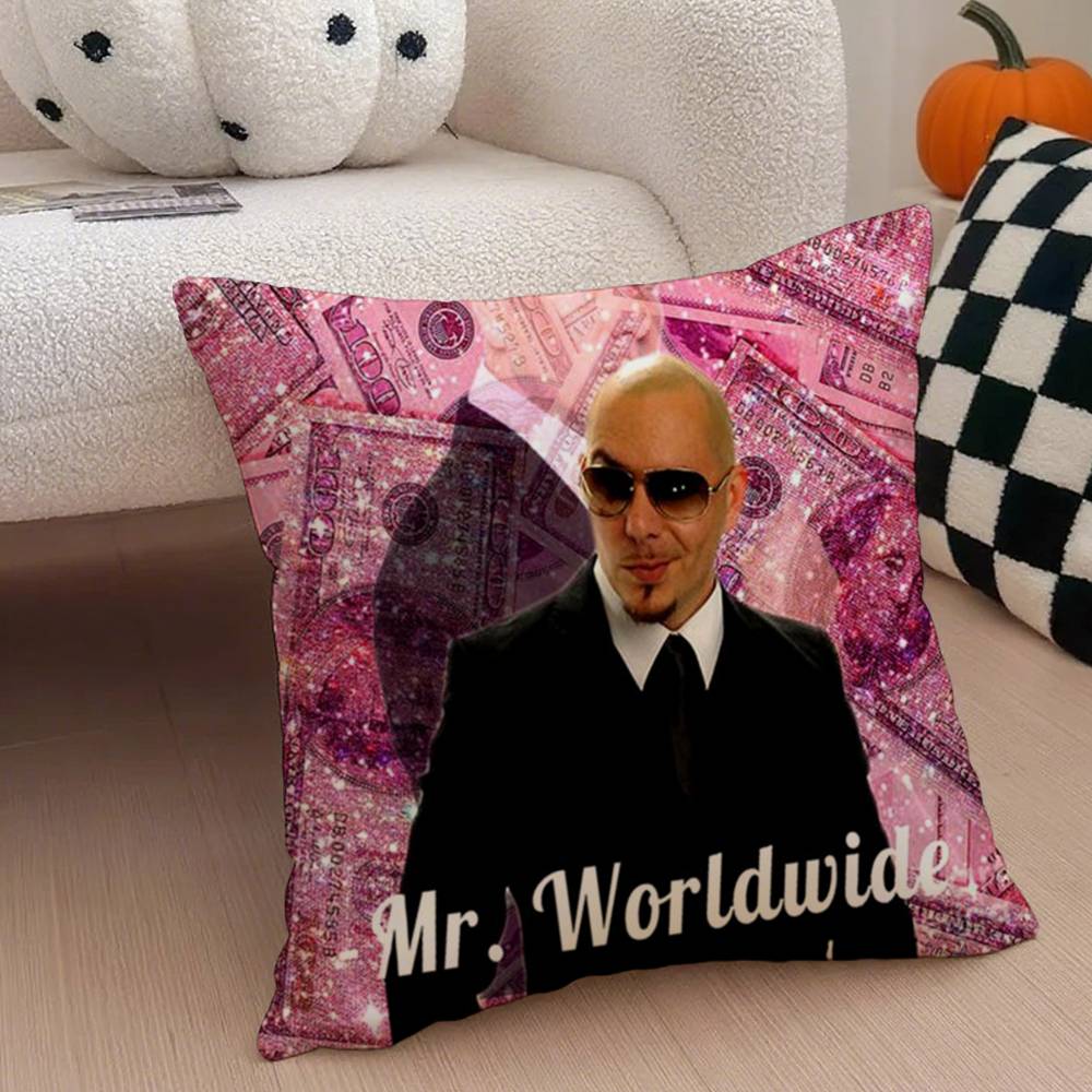 Anime P-Pitbull Pillow Case Anti-Dustmite Pillowcase Invisible Zipper Silky Short Plush Sofa Cushion Cover