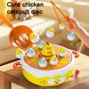 1 Set Chicken Launching Fishing Toy Rotating Turntable Cartoon Chick Bounce Catch Board Game Interactive Toddlers Educational