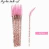 New Crystal Eyelashes 50 Pcs Diamond Handle Brush Mascara Wands Applicator Cosmetic Brush Disposable