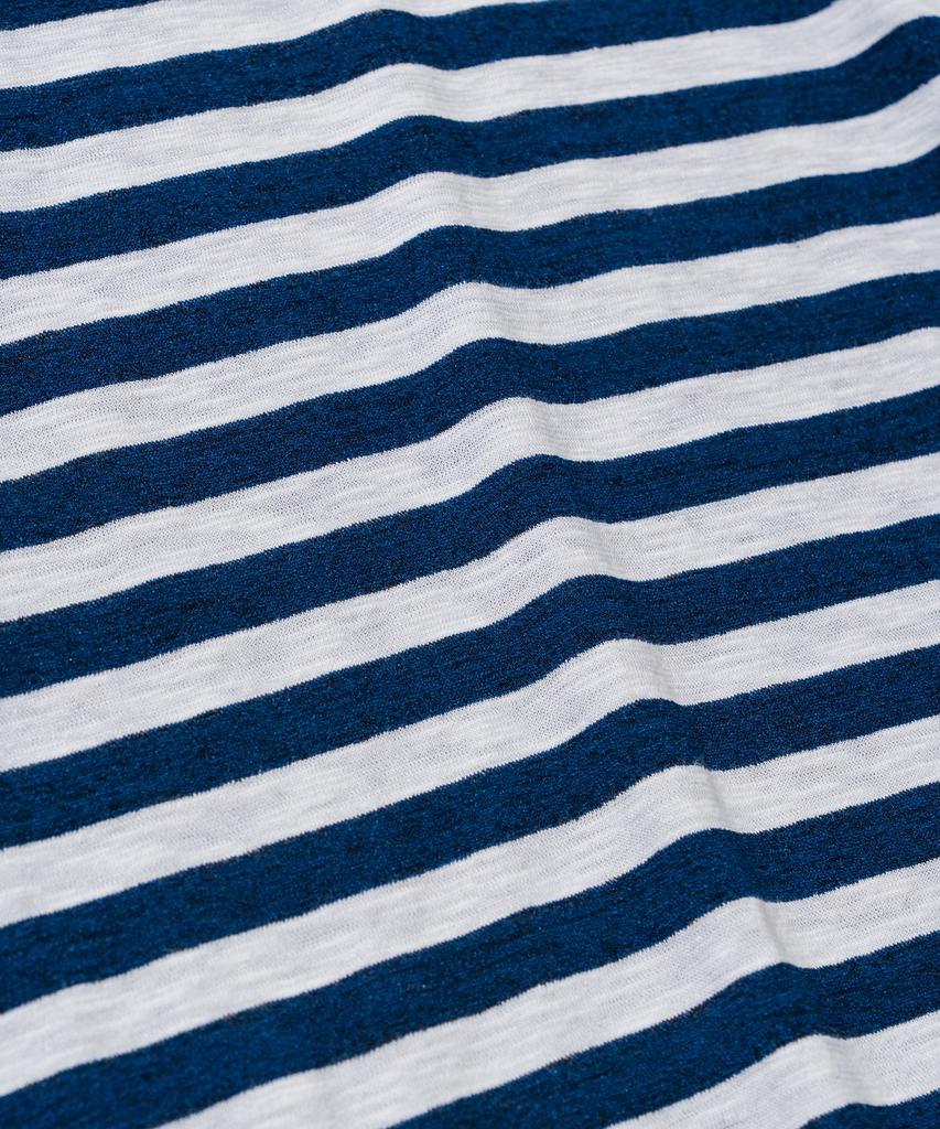 VASTIC Sloped Stripe Long Sleeve_Blue / White