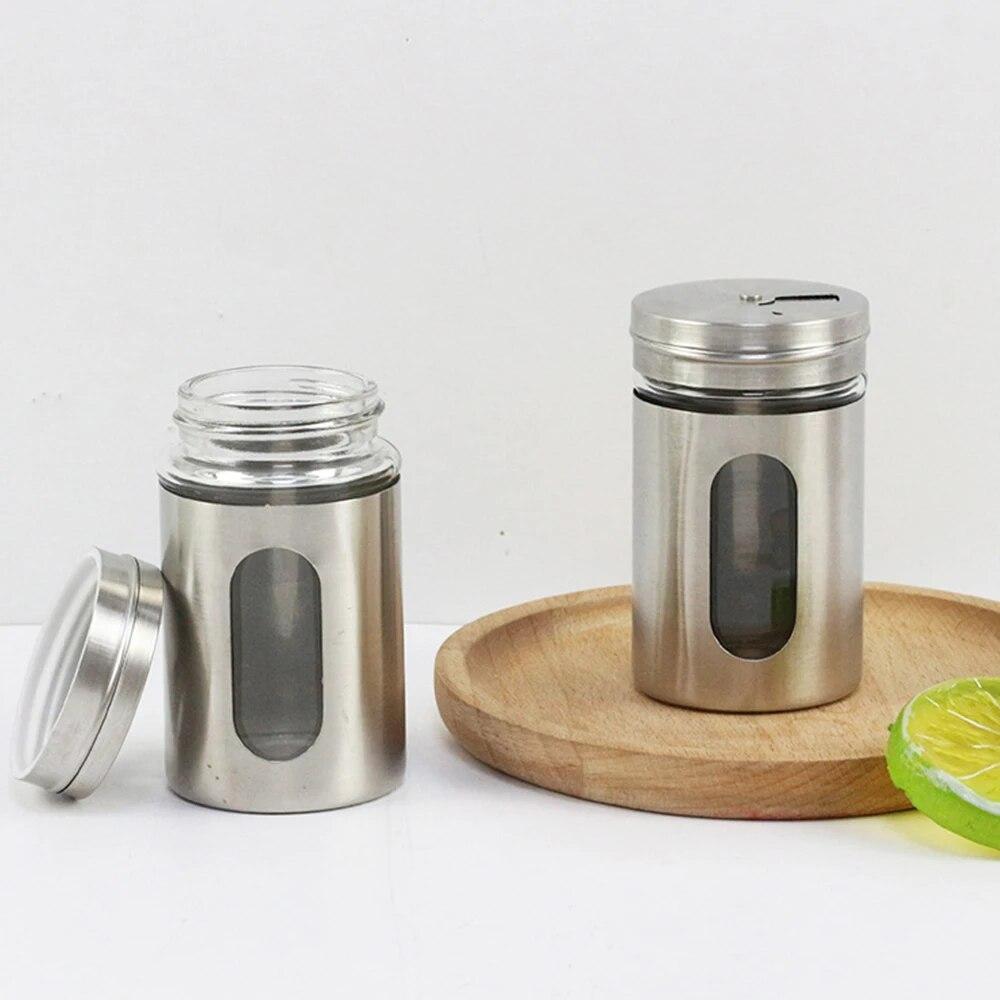 Bbq Spice Organizer Stainless Steel Kitchen Supplies Barbecue Seasoning Bottle Sugar Salt Pepper Shaker
