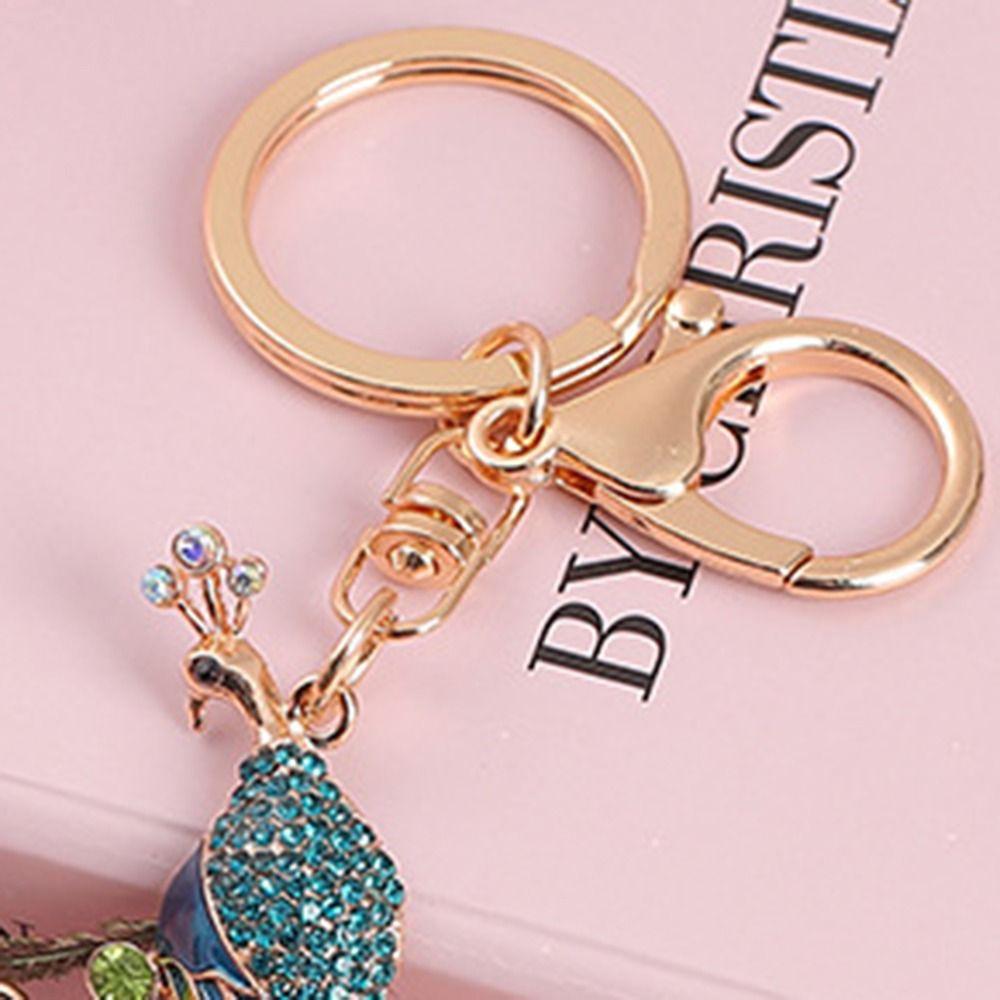 Imitation Peacock Car Hanging Ornament Ethnic Style Bag Pendant Backpack Decor
