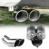 Car Stainless Steel Rear Exhaust Pipe Muffler Tip Tail Chrome Fits 1.4''-2.5''