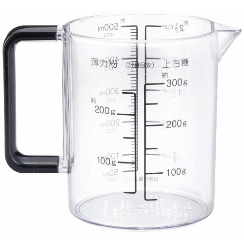 Pearl Metal Heat-Resistant Measuring Cup, 500ml, Dishwasher Safe, Made in Japan, BLACKS C-8622
