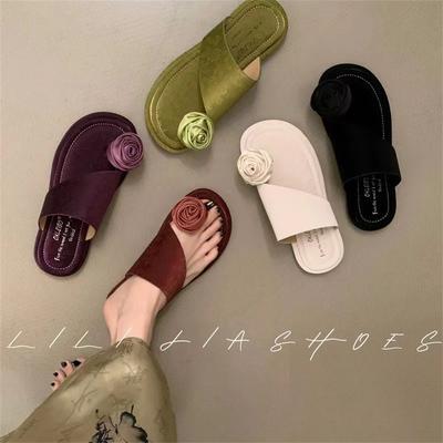 2024 Цветочные клипсы носок Тапочки Летняя обувь Шлепанцы Сандалии Дизайнерские новые балетки Пляжное повседневное платье Уютные женские шлепанцы Zapatos