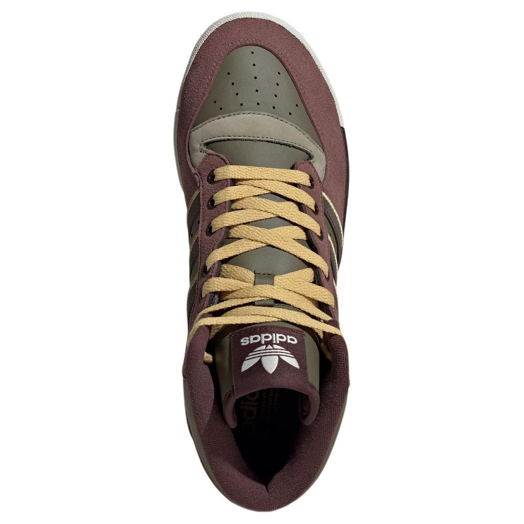 adidas Оригинальные кроссовки Rivalry Mid Удобные Нескользящие Прочные Высокие кроссовки Обувь унисекс Коричневый Зеленый JH9603