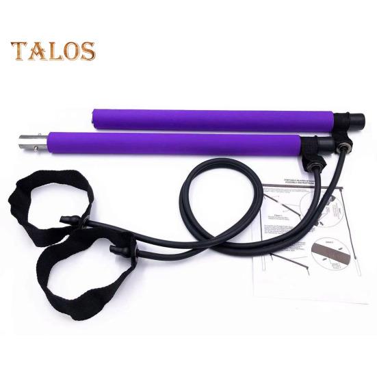 Пилатес Бар с лентой сопротивления Силовая тренировка Растяжка тела Ноги Бедра Талия Руки Упражнение Бар Домашний спортзал Тренировка Мужчины Женщины Фитнес-оборудование