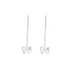 Wind Bow Earphone Women'S Simple Fashion Medium And Long Fringed Ear Chain Shows Thin Face