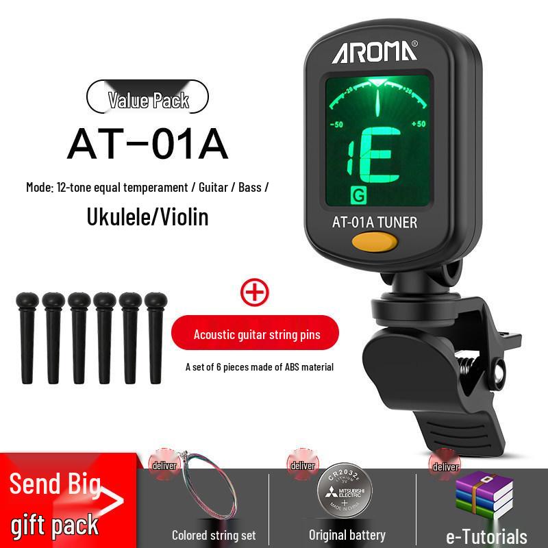 Универсальный электронный тюнер Anoma для гитары, укулеле и скрипки