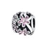 100% S925 Sterling Silver Pendant Sparkling Snowflake Rose Daisy Flower Bee Clip Charm Bead Fit Original  Bracelet Jewelry