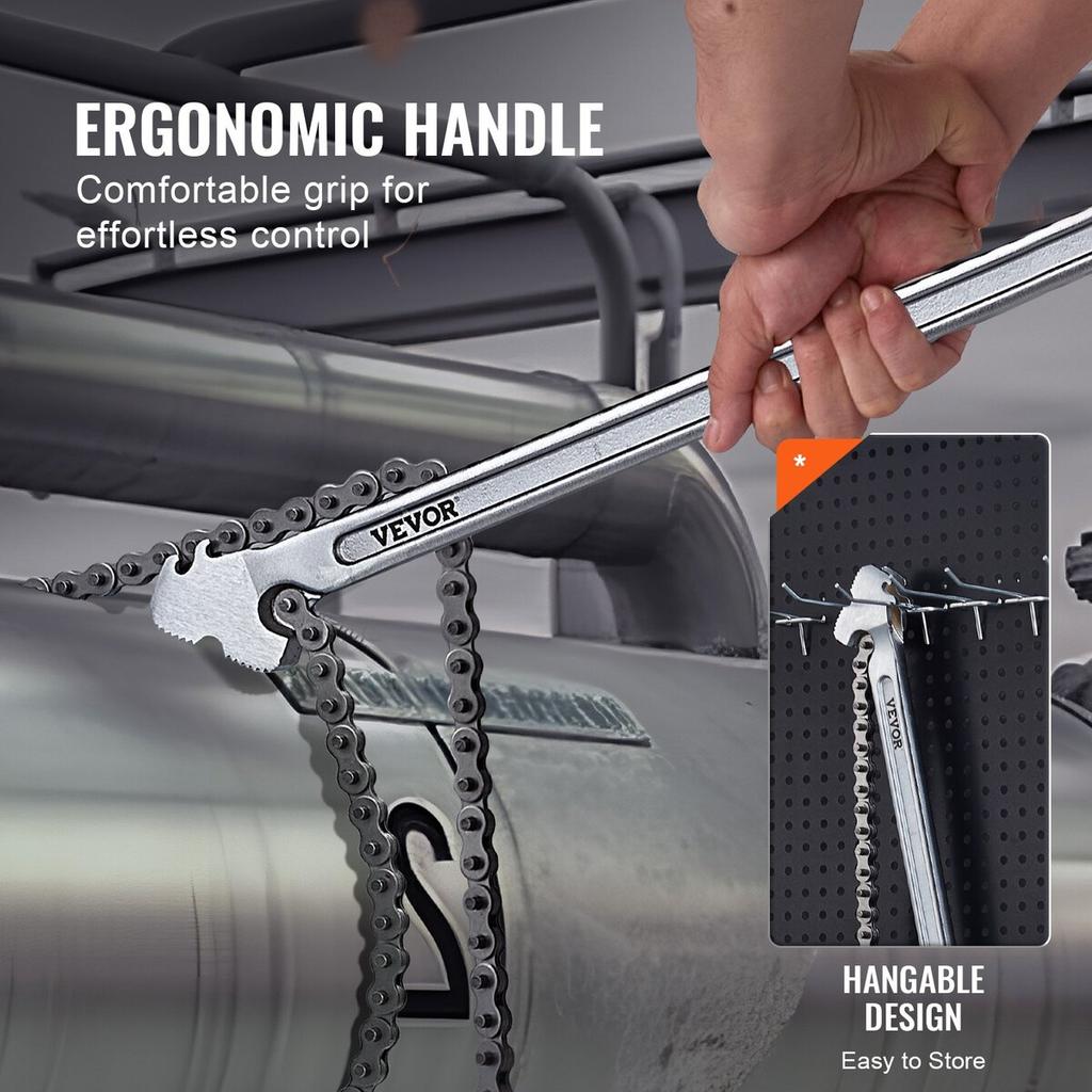 Chain Wrench 48 inch Chain Pipe Wrench 13.4 inch Dia Capacity Reversible