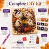 Halloween Ghost 3D Pearl Art DIY Kit - Spooky-Cute Mosaic Painting Canvas Craft Pumpkin Design with Sparkling Beads Halloween Home Decor Activity