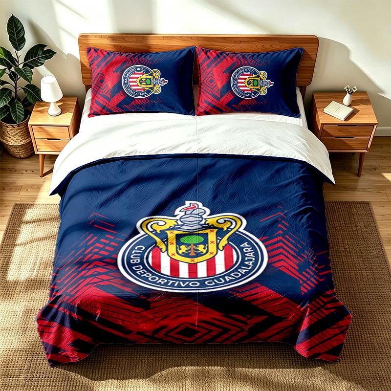 Club Deportivo Guadalajara (28) 3pc set suitable for master bedrooms soft and comfortable an ideal gift for family and friends Includes one duvet cove