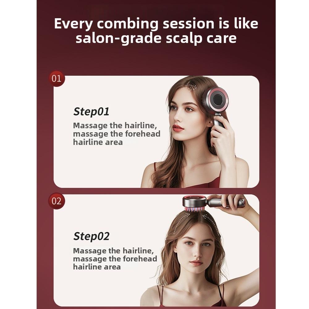 Multifunctional Introduction Liquid Head Massage Comb 2in 1 Vibrating Head Relaxation Tool Gift