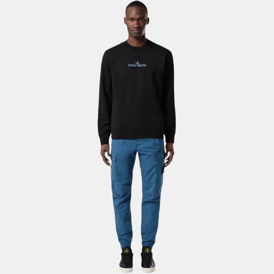 STONE ISLAND Свитшот с круглым вырезом и принтом логотипа 811566182-V0029