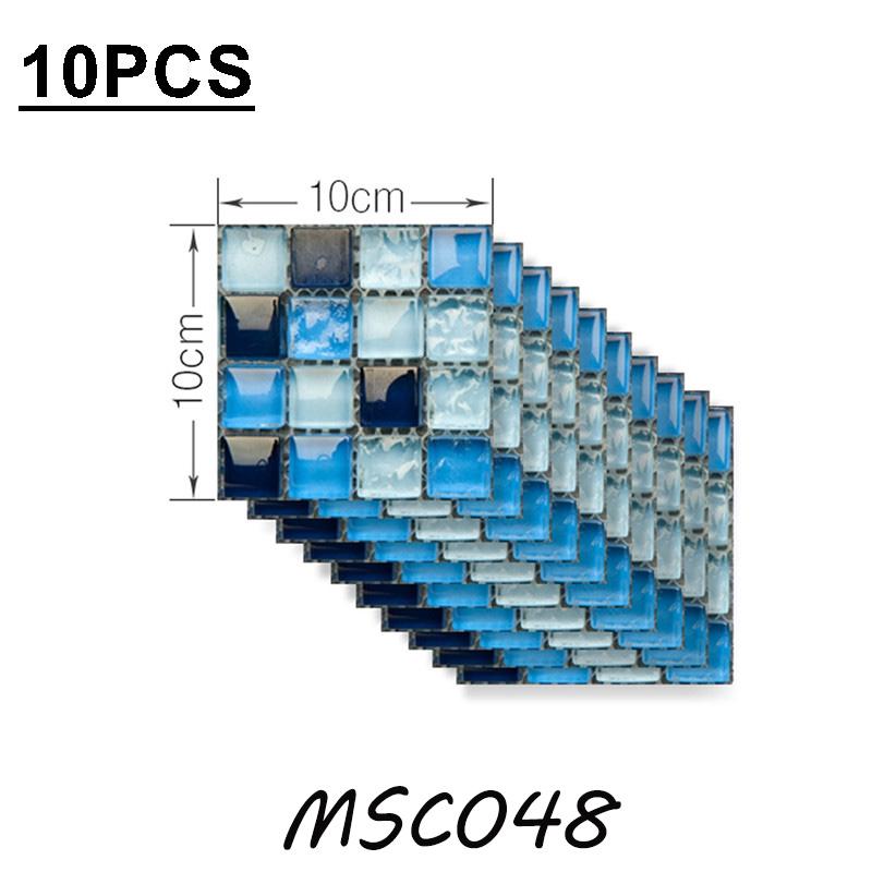 10см*10см/10шт 3D Мозаичная Самоклеящаяся Плитка Толстые Водонепроницаемые Обои Наклейки на Пол Сделай Сам Дом Кухня Ванная Декор