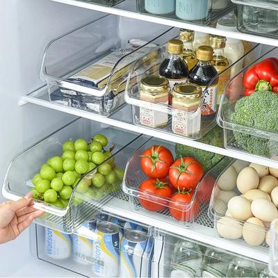 Органайзер для холодильника Ящик для хранения продуктов в холодильнике Ящик для хранения прозрачных контейнеров для холодильника Морозильник Шкаф для кладовой Кухонный органайзер