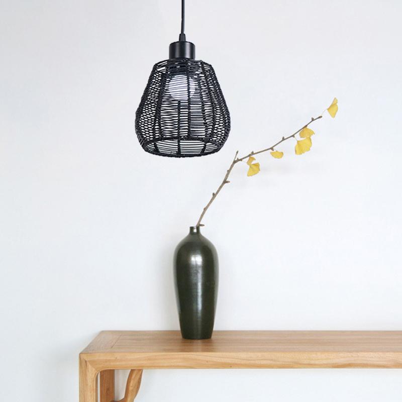 Ретро плетеный абажур имитация виноградной лозы бумажная веревка чехол для лампы подвесная люстра абажур светильник аксессуары домашний декор