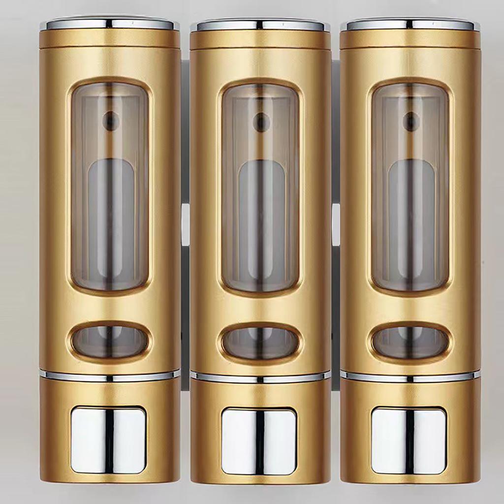 400ml 3 Head Shower and Lotion Dispenser Waterproof Shampoo Body Wash Container Wall Mounted Suitable for Home Hotel Restaurant