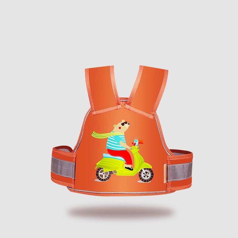 Motorcycle Passenger Kids Safety Harness Breathable Rear Seats Strap Harness Child Carrier Harness with Visibility Reflective