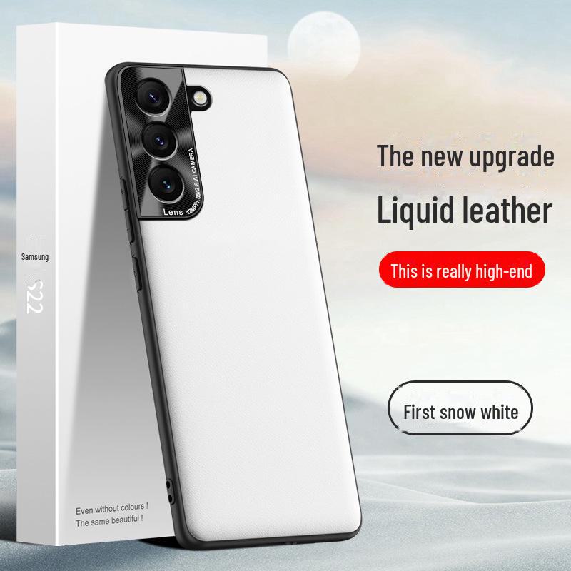 Чехол Samsung S22 Liquid Leather с защитой от падений и обрастания