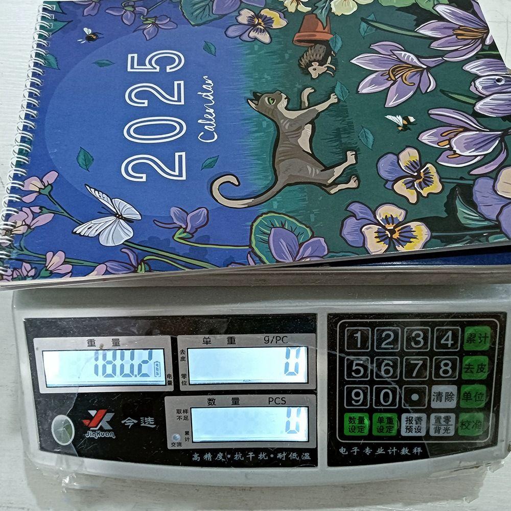 Календарь на 2025 год из бумаги, подвесной настольный календарь, прочный календарь с изображением природы и животных, школа