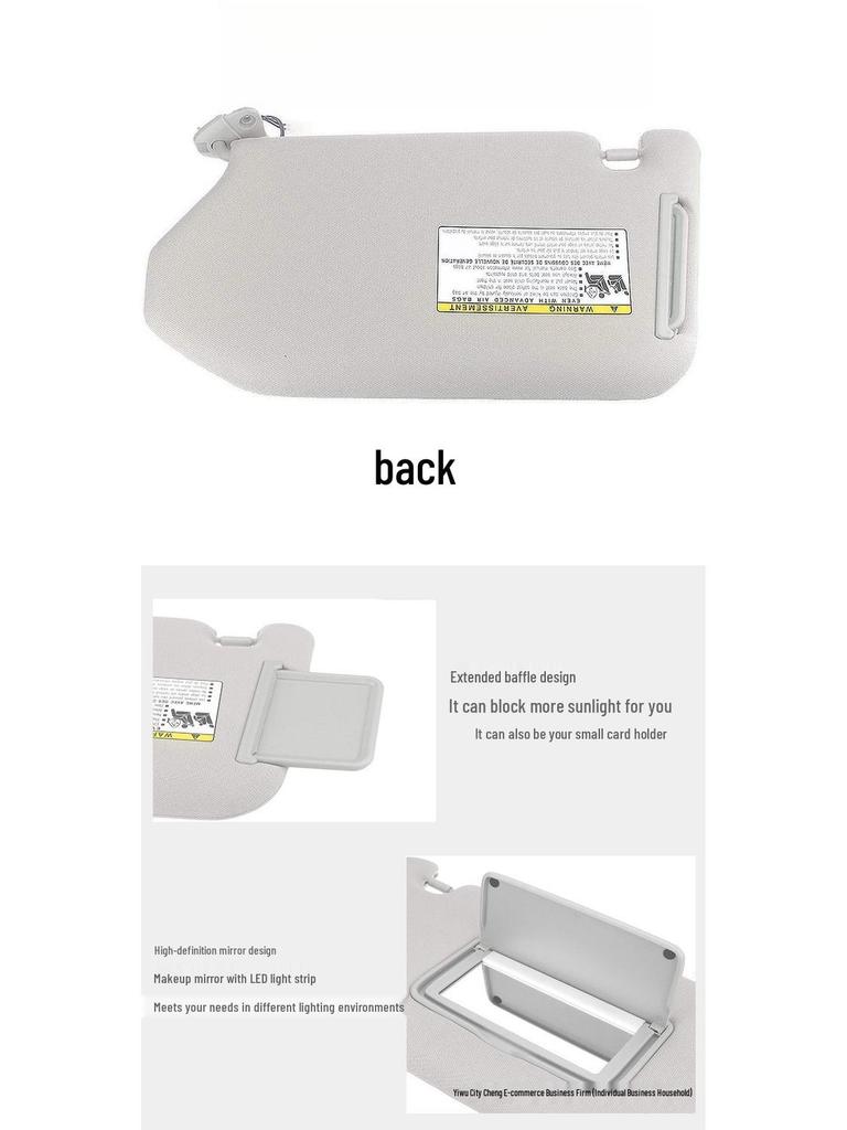 Sunshade for Infiniti JX35, Nissan QX60, Pathfinder Vanity Mirrors