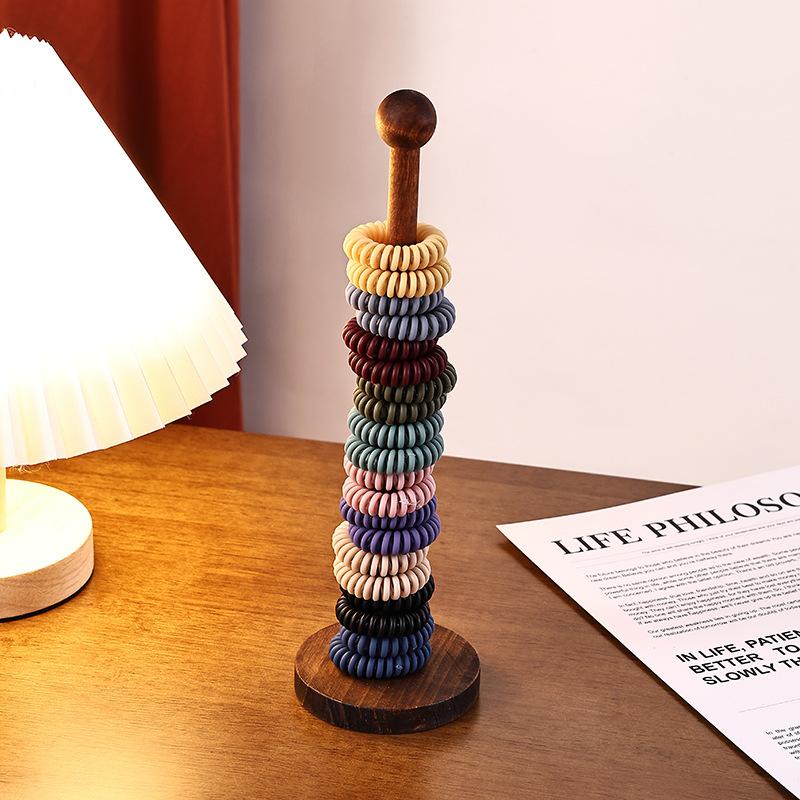 Деревянный держатель для повязок для волос, детский, для резинок, веревок для волос, браслетов, стойка для хранения, полка для демонстрации часов, браслетов, скранчи