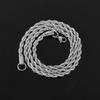 Мужская серебристая цепочка-чокер из нержавеющей стали с плетеным узором "крученый канат", женские модные водонепроницаемые аксессуары