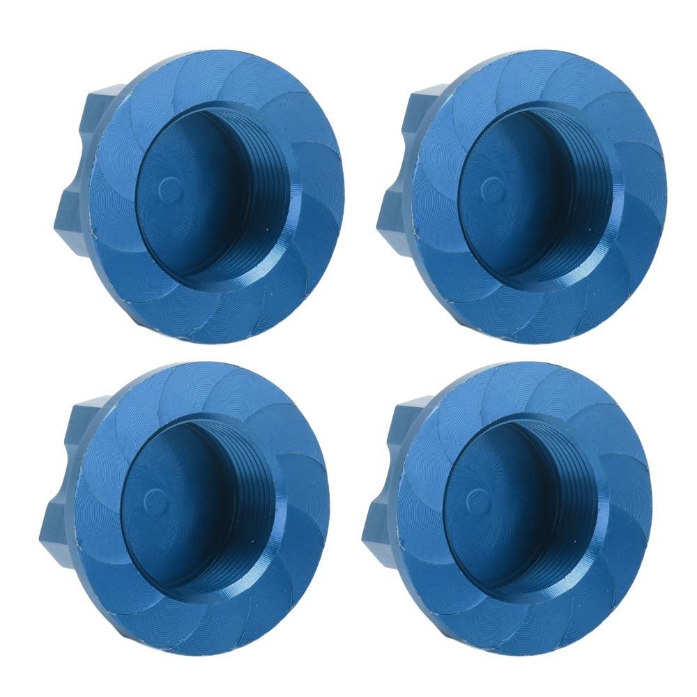 4Pcs 24mm RC Wheel Nuts Aluminum Alloy Dust-Proof Hub Nuts for ARRMA 1/5 Kraton 8S RC Car For RC Car