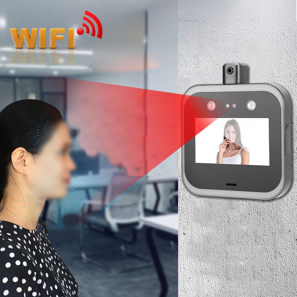5-дюймовая камера распознавания лиц TCP/IP Wifi Часы учета рабочего времени Контроль доступа Температура тела