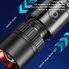 Outdoor Dual Source Strong LED Tungsten Lamp Telescopic Waterproof Torch Bright Work Hook Light Camping Flashlight Zoom Wit N2X3